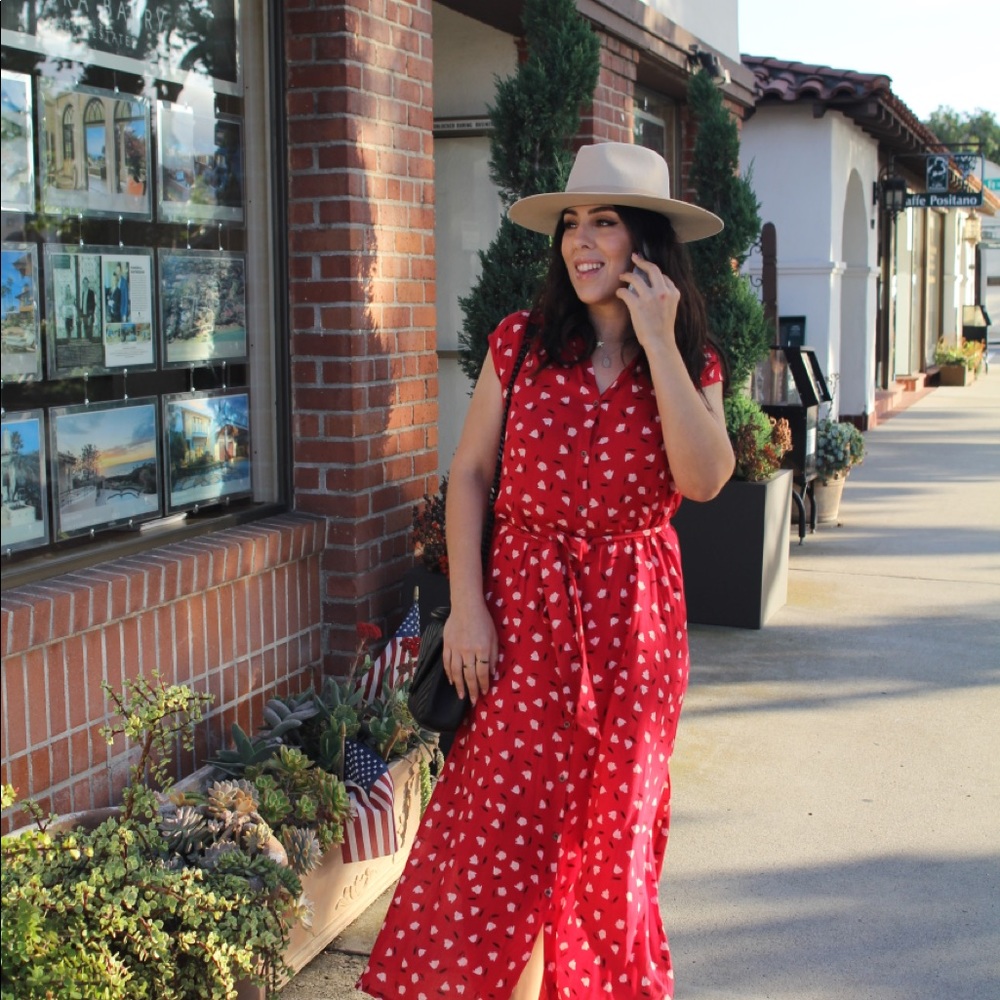 Boho red Billabong dress